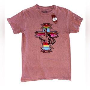 NWT Pink vintage American Highway western cowboy Graphic T-Shirt